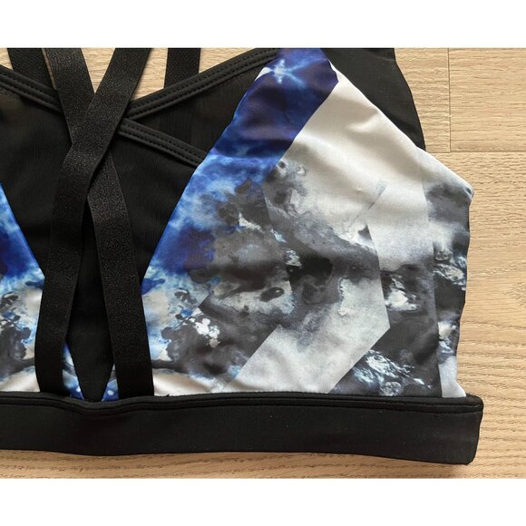 Indi Pole Wear Cross Top in Black Ice Print - Picture 4 of 5